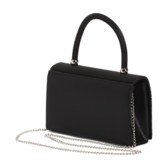 🖤🔹️Alessia Bianchi 🔹️Ace of Spades Black and White Beaded Crossbody Clutch